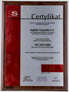 Certyfikat - ISO 9001:2008